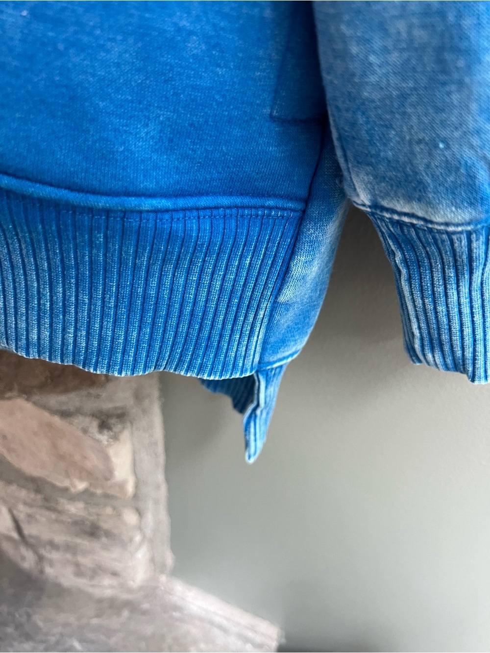 Zenana Ocean Blue Oversized fleece super soft acid wash Sweatshirt - Picture 6 of 11